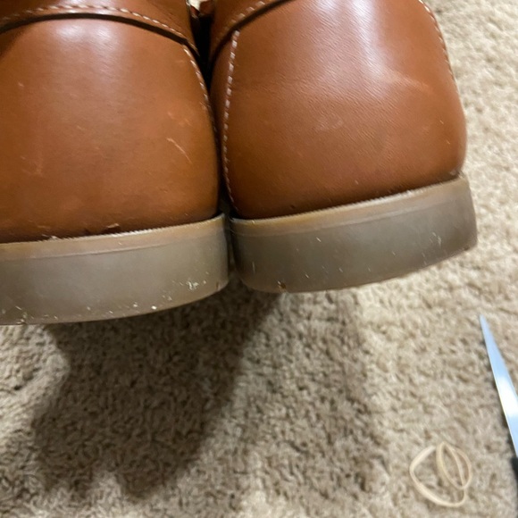 Bass Tan Leather Seafarer Shoes Sz 10.5 W - Picture 5 of 6